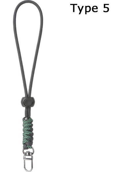 Stil 5 Paracord Anahtarlık Kordon Dönebilen Toka Yüksek Mukavemetli Paraşüt Kordon Açık Sırt Çantası Anahtarlık Boyun Asılı Halat (Yurt Dışından)
