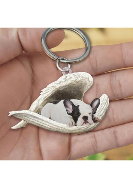 E Köpek Uyuyan Melek Anahtar Zincirleri Akrilik Sevimli Hayvan Anahtarlık Kadın Kız Erkek Araba Anahtarı Çocuklar Hediye Dropshipping (Yurt Dışından)