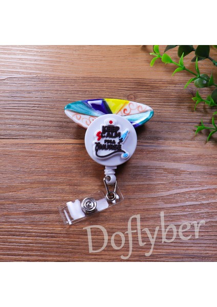 Sakin Ol Sevimli Ambulans Stetoskop Silikon Geri Çekilebilir Makaralı Isimlik Doktor Hemşire Göğüs Kartı Sergi Tutucu Klip (Yurt Dışından)