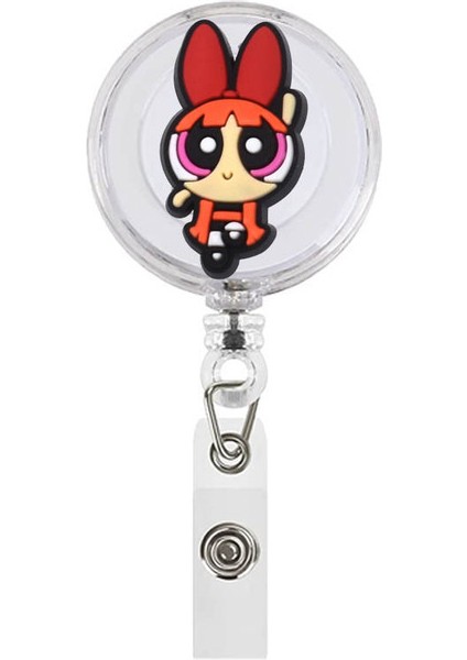 SSK-XH-153-14 1 Parça Anime Power Girls Geri Çekilebilir Rozet Tutucu Makara Öğrenci Doktor Hemşire Sergi Enfermera Isim Kartı Kımlık Kartı Sandığı (Yurt Dışından)