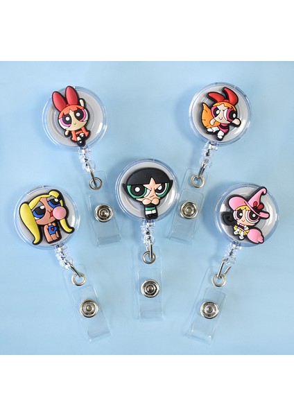 SSK-XH-153-14 1 Parça Anime Power Girls Geri Çekilebilir Rozet Tutucu Makara Öğrenci Doktor Hemşire Sergi Enfermera Isim Kartı Kımlık Kartı Sandığı (Yurt Dışından) indirimleri