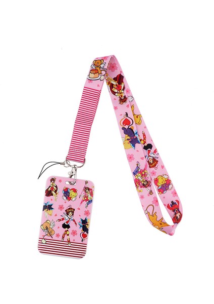 Stil 2 Card Captor Sakura Boyun Askısı Boyunluklar Kimlik Kartı Kart Tutucu Anahtarlık Cep Telefonu Askısı Hediye Şerit Dokuma Kolye Hediyeler (Yurt Dışından)