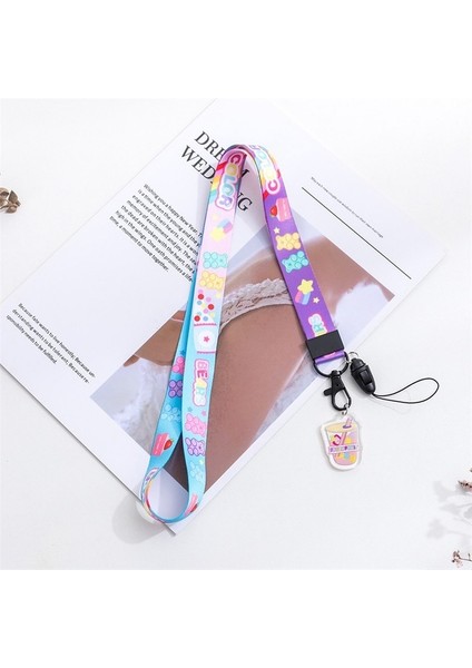 Gs-03 Anime Karikatür Doraemon Anahtarlık Kordon Telefon Kılıfı Boyun Askısı Kimlik Kartı USB Rozet Tutucu Asmak Halat (Yurt Dışından)