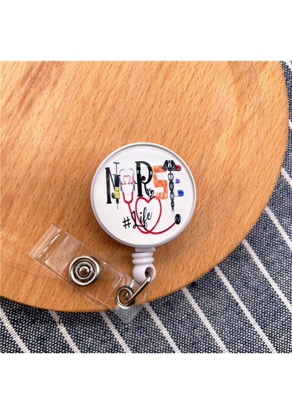 Y02 1 Adet Geri Çekilebilir Makaralı Isimlik Tıbbi Işçi Çalışma Kart Klibi Doktor Hemşire Kimlik Adı Kartı Doğum ve Jinekoloji Kartı Rozet Tutucu (Yurt Dışından)