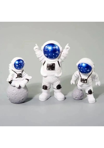3 Adet 1 Adet Reçine Astronot Figürü Heykeli Heykelcik Spaceman Heykel Eğitici Oyuncaklar Masaüstü Ev Dekorasyon Astronot Modeli Çocuklar Hediye (Yurt Dışından)