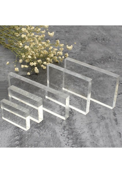 10X6X1 cm 2021 Sıcak Hafif Şeffaf Akrilik Damga Blok Dikdörtgen Şekil Dıy Scrapbooking Renk Süreci Damga Blok Araçları (Yurt Dışından)