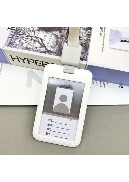 Beyaz Geri Çekilebilir Kimlik Rozeti Tutucular, Karabina Makarası Klipsi ve Rozet Ipi Boyun Dikey Stil Moda Için Ağır Hizmet Idcard Tutucu (Yurt Dışından)