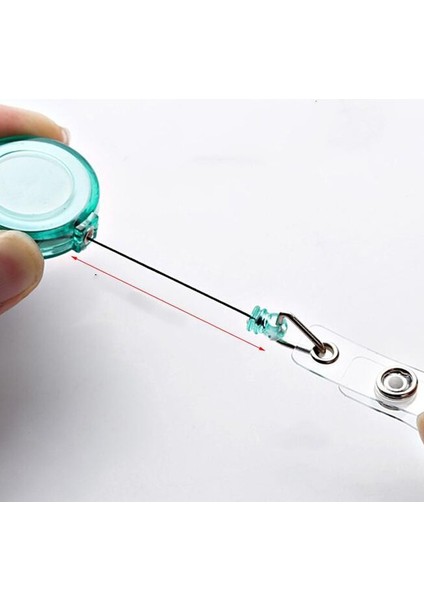 No.2 Plastik Geri Çekilebilir Şeffaf Rozet Tutucu Elastik Klip Rozet Makara Kart Durumda Adı Etiketi Rozet Makara ile Çalışma Rozeti (Yurt Dışından)