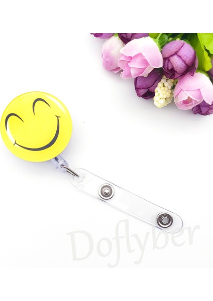 E Sevimli Karikatür Hayvan Geri Çekilebilir Makaralı Isimlik Kordon Kimlik Adı Kart Rozeti Tutucu Hemşire Öğrenci Çalışan Kart Klibi Ofis Malzemeleri (Yurt Dışından) fırsatları