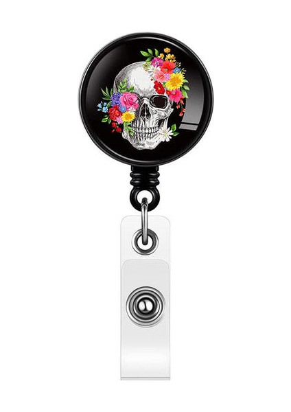 Stil 2 Sevimli Moda Kalp Şekli Geri Çekilebilir Makaralı Isimlik Klip Rozet Tutucu Öğrenciler Doktor Kimlik Kartı Tutucu Ofis Okul Malzemeleri (Yurt Dışından)