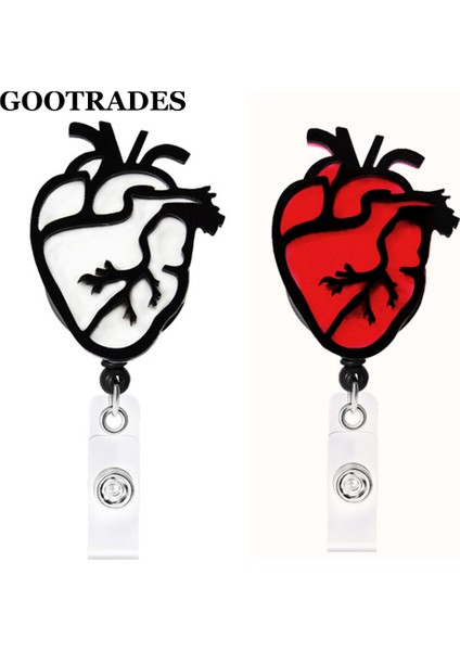 Stil 2 Sevimli Moda Kalp Şekli Geri Çekilebilir Makaralı Isimlik Klip Rozet Tutucu Öğrenciler Doktor Kimlik Kartı Tutucu Ofis Okul Malzemeleri (Yurt Dışından) fiyatları