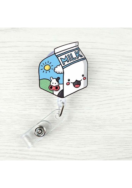 14 Sevimli Taç Süt Akrilik Geri Çekilebilir Makaralı Isimlik Hemşire Öğrenci Sergi Kimlik Kartı Klipleri Rozet Tutucu Kırtasiye (Yurt Dışından) modelleri