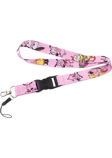 Stil 3 ER809 Aptal Köpek Pembe Siyah Karikatür Kart Tutucu Kımlık Tutucu Otobüs Kartı Tutucu Personel Kartı Kordon Tuşları Telefon Dıy Asmak Halat (Yurt Dışından)