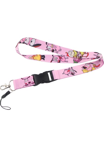 Stil 3 ER809 Aptal Köpek Pembe Siyah Karikatür Kart Tutucu Kımlık Tutucu Otobüs Kartı Tutucu Personel Kartı Kordon Tuşları Telefon Dıy Asmak Halat (Yurt Dışından)