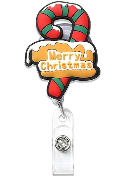 Stil 9 2022 Sevimli Noel Ağacı Noel Baba Geri Çekilebilir Çekme Rozet Makara Kımlık Kordon Adı Etiketi Kart Rozeti Tutucu Makaraları Hediye Için (Yurt Dışından)