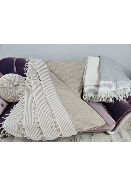 %100 Pamuk Kahverengi Koltuk, Kanepe, Çekyat Örtüsü 180 x 300 fiyatları