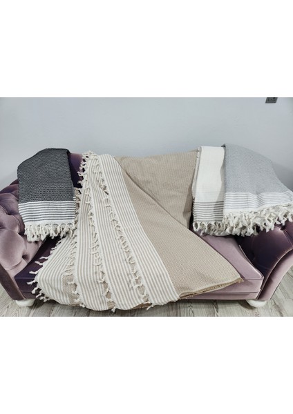 %100 Pamuk Kahverengi Koltuk, Kanepe, Çekyat Örtüsü 180 x 300 modelleri
