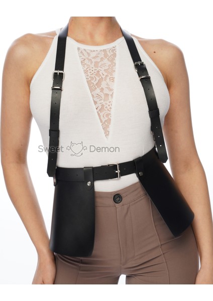 Elbise Üzeri Geniş Şerit Şeklinde Ayarlanabilir Şık Deri Bel Korse Kemer Siyah, Gotik Giyim, Etkinlik Giyim fiyatları