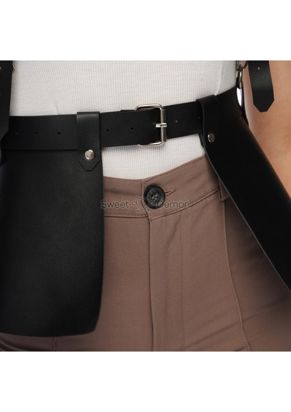 Elbise Üzeri Geniş Şerit Şeklinde Ayarlanabilir Şık Deri Bel Korse Kemer Siyah, Gotik Giyim, Etkinlik Giyim modelleri