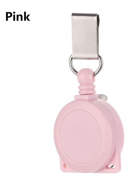 Pembe Moda Geri Çekilebilir Rozet Tutucu Boyunluklar Anti-Kayıp Klip Hemşire Kımlık Adı Kart Yaratıcı Unisex Kımlık Adı Kart Rozeti Tutucu Klip (Yurt Dışından)