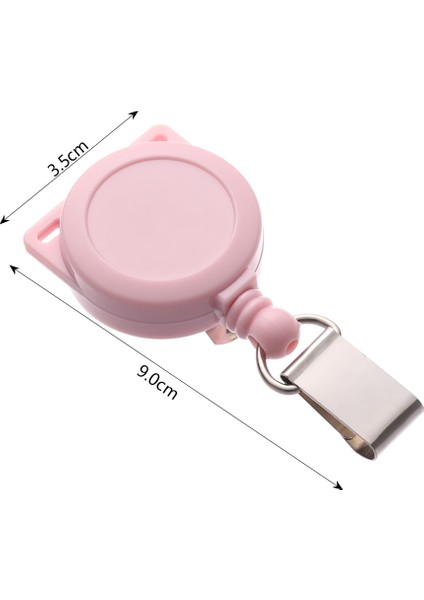 Pembe Moda Geri Çekilebilir Rozet Tutucu Boyunluklar Anti-Kayıp Klip Hemşire Kımlık Adı Kart Yaratıcı Unisex Kımlık Adı Kart Rozeti Tutucu Klip (Yurt Dışından)