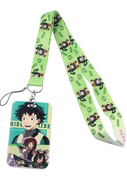 18 CB0181 Anime Kart Kılıfları Kordon Anahtar Kordon Cosplay Rozeti Kımlık Kartları Sahipleri Boyun Askıları Anahtarlıklar Öğrenci Ofis Aksesuarları (Yurt Dışından)