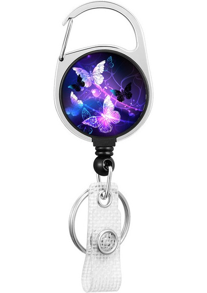 Rüya Kelebek Geri Çekilebilir Rozet Makara Tutucu Kımlık Kartı Tutucu Hemşire Adı Etiketi Sevimli Serin Leopar Çita Derisi Öğretmen Öğrenci Çalışma Ofis Malzemeleri (Yurt Dışından)