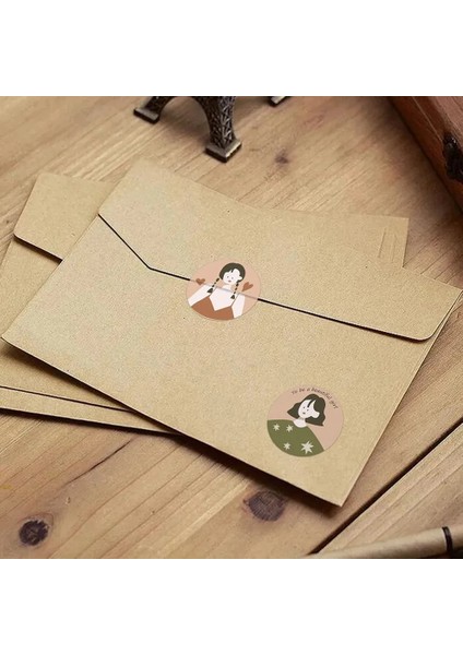 QY1708-100PCS 100-500PCS Yuvarlak Mutlu Gün Çıkartmaları Zarf Mühür Etiketleri Hediye Paketleme Dekor Doğum Günü Partisi Scrapbooking Kırtasiye Etiket (Yurt Dışından) indirimleri