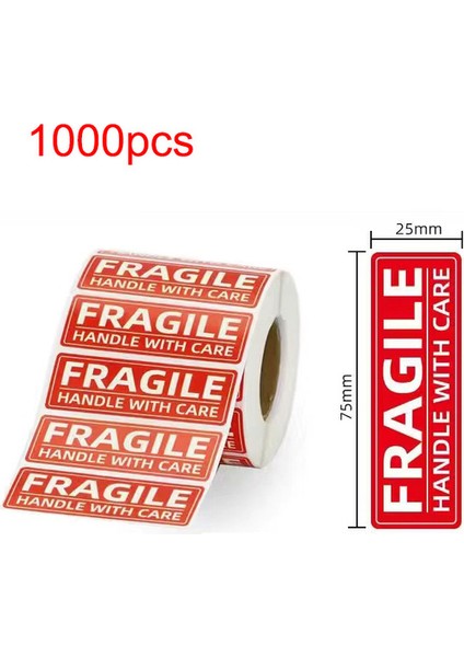 76X25MM - 1000PCS 100PCS Kırılgan Çıkartmalar Malları Lütfen Dikkatli Kullanın Uyarı Etiketleri Dıy Malzemeleri 76X25M 75X50MM 90X50MM 130X70MM (Yurt Dışından)