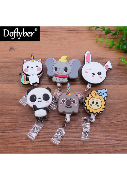 Stetoskop B Karikatür Unicorn Panda Fil Silikon Geri Çekilebilir Rozet Makara Doktor Hemşire Göğüs Kartı Sergi Tutucu Klip Rozet Tutucu (Yurt Dışından) fiyatları