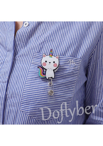 Stetoskop B Karikatür Unicorn Panda Fil Silikon Geri Çekilebilir Rozet Makara Doktor Hemşire Göğüs Kartı Sergi Tutucu Klip Rozet Tutucu (Yurt Dışından) modelleri