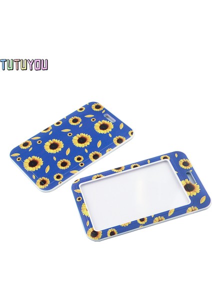 Stil 3 1 Adet PC2550 Ayçiçeği Mavi Moda Boyunluklar Kımlık Rozeti Tutucu Otobüs Geçiş Kılıfı Kapak Kayma Bankası Kredi Kartı Tutucu Askı Kart Sahibi (Yurt Dışından) modelleri