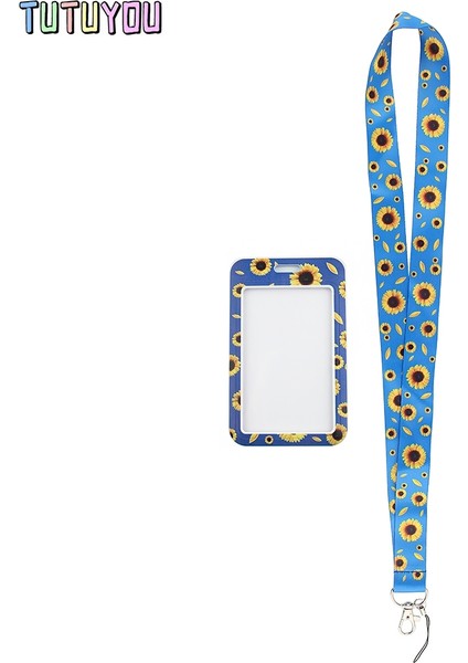 Stil 3 1 Adet PC2550 Ayçiçeği Mavi Moda Boyunluklar Kımlık Rozeti Tutucu Otobüs Geçiş Kılıfı Kapak Kayma Bankası Kredi Kartı Tutucu Askı Kart Sahibi (Yurt Dışından) indirimleri