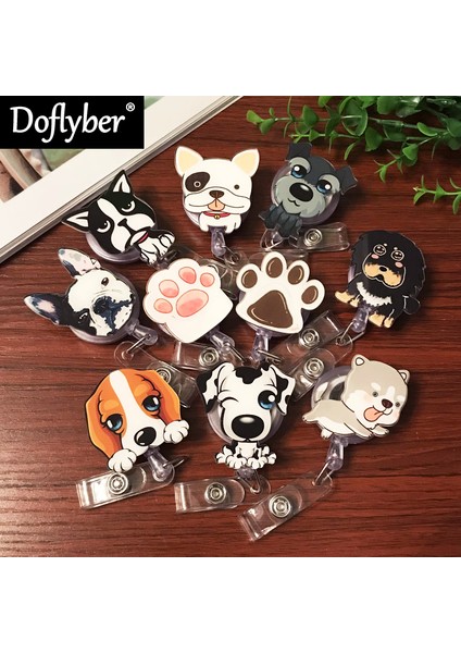 13 Karikatür Köpek Paw Hemşire Doktor Diş Hekimi Geri Çekilebilir Çekme Rozet Makara Sergi Kımlık Kordon Adı Etiketi Kart Rozeti Tutucu Ofis Arzı (Yurt Dışından)