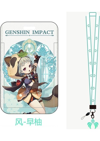 P Oyunu Genshin Anime Kart Kılıfları Kimlik Kartı Kordon Aksesuarı Anahtar Kordon Cosplay Rozeti Kımlık Kartları Sahipleri Boyun Askıları Anahtarlıklar (Yurt Dışından)