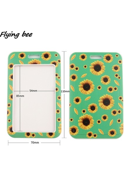 Stil 7 Flyingbee X1380 Yeşil Ayçiçeği Gizli Engellilik Unisex Moda Boyunluklar Kımlık Rozeti Tutucu Anahtarlık Tutucu Takı (Yurt Dışından)