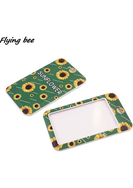 Stil 7 Flyingbee X1380 Yeşil Ayçiçeği Gizli Engellilik Unisex Moda Boyunluklar Kımlık Rozeti Tutucu Anahtarlık Tutucu Takı (Yurt Dışından)