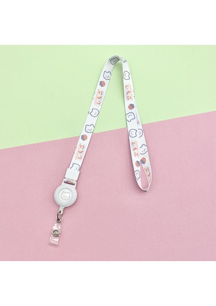 No.12 Sevimli Rozet Makara Kordon ile Güzel Karikatür Hayvan Meyve Kımlık Kartı Boyunluklar Rozet Tutucu Ofis Aksesuarları Kawaii Okul Malzemeleri (Yurt Dışından)