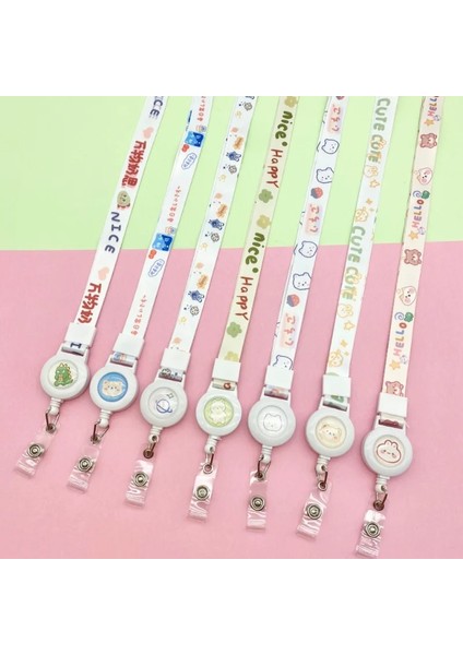 No.12 Sevimli Rozet Makara Kordon ile Güzel Karikatür Hayvan Meyve Kımlık Kartı Boyunluklar Rozet Tutucu Ofis Aksesuarları Kawaii Okul Malzemeleri (Yurt Dışından) fiyatları
