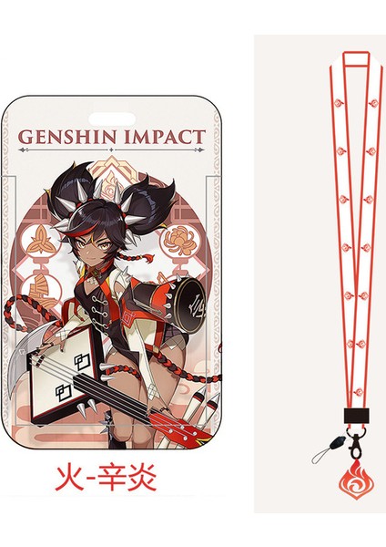 Y Oyun Genshin Anime Kart Kılıfları Kimlik Kartı Kordon Aksesuarı Anahtar Kordon Cosplay Rozeti Kımlık Kartları Sahipleri Boyun Askıları Anahtarlıklar (Yurt Dışından)