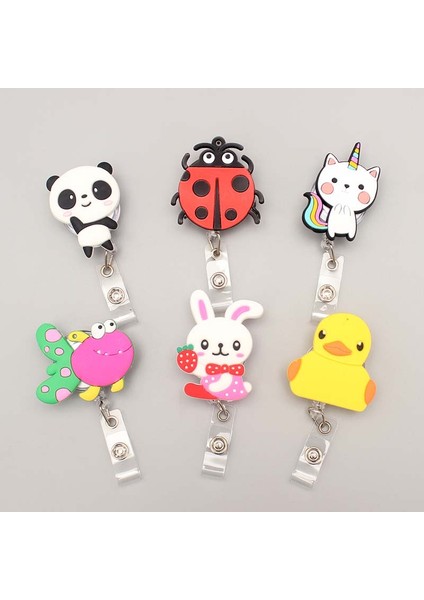 12 Yeni 60CM Silikon Sevimli Panda Ördek Hayvanlar Geri Çekilebilir Makaralı Isimlik Öğrenci Hemşire Sergi Enfermera Isim Kartı Kimlik Kartı Sandığı (Yurt Dışından) fırsatları