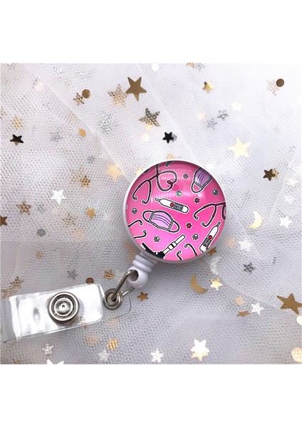 Y15 1 Adet Stetoskop Doktor Öğrenci Kaliteli Geri Çekilebilir Hemşire Rozeti Makara Klip Kimlik Kartı Sevimli Kartvizit Tutucu Ofis Aksesuarları Için (Yurt Dışından)