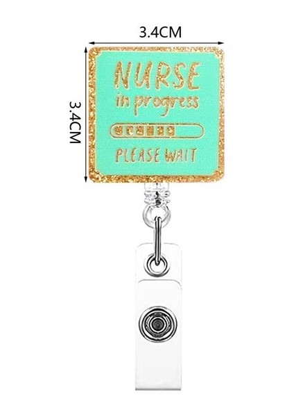 Broş Geri Çekilebilir Makaralı Isimlik Tıbbi Işçi Çalışma Kartı Klibi Doktor Hemşire Kimlik Adı Kart Ekran Etiketi Personel Kartı Rozeti Tutucu Aksesuarları (Yurt Dışından)
