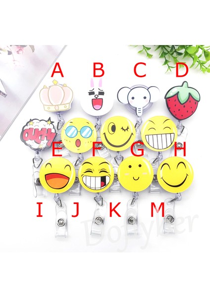 B Sevimli Karikatür Hayvan Geri Çekilebilir Makaralı Isimlik Kordon Kimlik Adı Kart Rozeti Tutucu Hemşire Öğrenci Çalışan Kart Klibi Ofis Malzemeleri (Yurt Dışından) modelleri