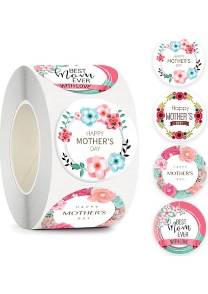 QY1843-300PCS 100-500PCS Yeni Yuvarlak Şekil 100PCS Mutlu Anneler Günü Hediyeleri Etiket Etiket Kraft Mutlu Doğum Günü Hediyeleri Etiket Etiketi (Yurt Dışından) fiyatları