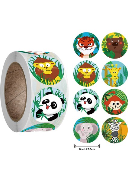 QY618-100PCS 100-500PCS Yuvarlak Mutlu Gün Çıkartmaları Zarf Mühür Etiketleri Hediye Paketleme Dekor Doğum Günü Partisi Scrapbooking Kırtasiye Etiket (Yurt Dışından)