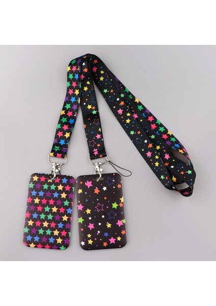 Stil 1 ER1859 Renkli Yıldız Moda Boyunluklar Kımlık Rozeti Tutucu Otobüs Geçiş Kılıfı Kapak Kayma Bankası Kredi Kartı Tutucu Askı Kart Sahibi (Yurt Dışından) fiyatları