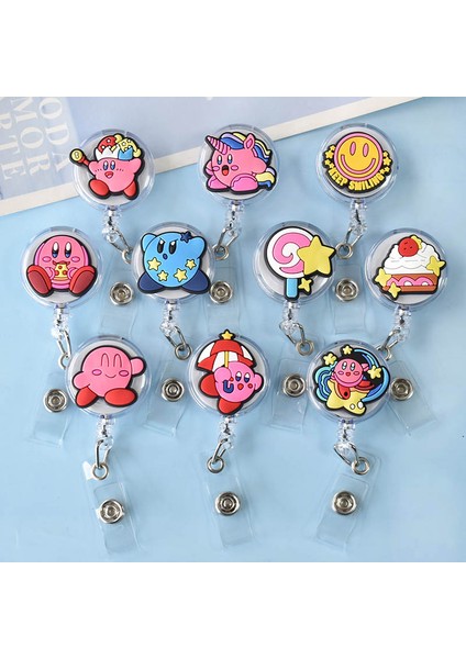 SSK-XH-488-18 1 Pc Karikatür Küçük Pembe Canavar Kımlık Geri Çekilebilir Rozet Tutucu Kımlık Rozeti Makara Boyunluklar Rozet Tutucu Hemşire Adı Etiketi Kımlık Rozeti Tutucu (Yurt Dışından) fırsatları