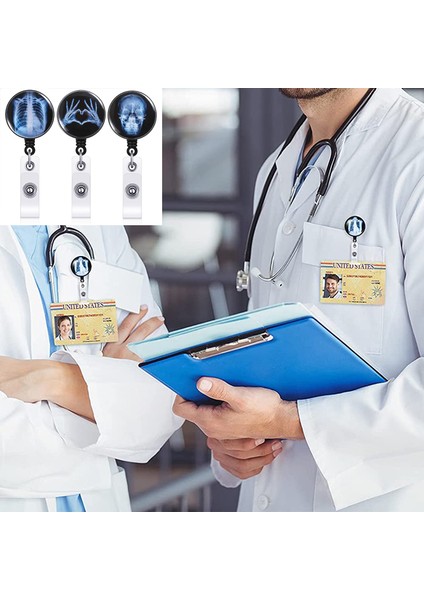 Kafa Kımlık Kordon Anahtar Halka Klipsi Rozet Tutucu Abs Uzatılabilir Geri Çekilebilir Rotasyon Hemşire Doktor Öğrenci Kartı Makarası Klip Çekme Zinciri Makarası (Yurt Dışından)