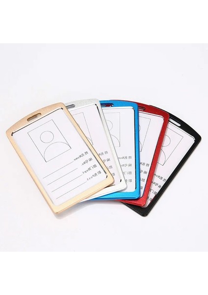 Kırmızı Yatay Alüminyum Alaşımlı Kart Tutucu Kordon Rozet Makarası Ofis Şirket Personeli Işçi Geçiş Kredi Kimlik Kartı Rozeti Tutucu Iş Malzemeleri (Yurt Dışından) fiyatları